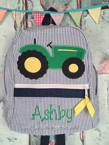 Boy Tractor Style 2 Backpack - Just The Thing Shop