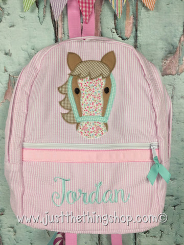 Horse Face Head Applique Backpack - Just The Thing Shop