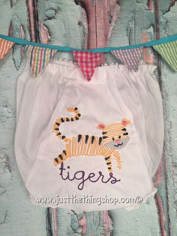 Tigers LSU Girls Eyelet Trim Bloomers - Just The Thing Shop