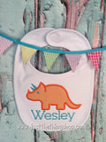 Dinosaur Triceratops Bibs and Burps - Just The Thing Shop