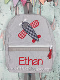 Airplane Applique Backpack - Just The Thing Shop