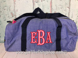 Weekend Duffel with Fishtail Appliqué Monogram