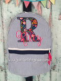 Block Letter Applique Monogram Backpack - Just The Thing Shop
