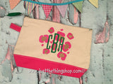 Canvas Make-Up Bags With Leopard Monogram - Just The Thing Shop