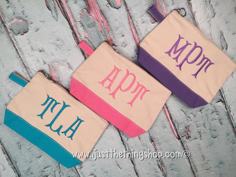 Canvas Make-Up Bags - Just The Thing Shop