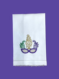 Mardi Gras Monogram or Mask Guest Towel