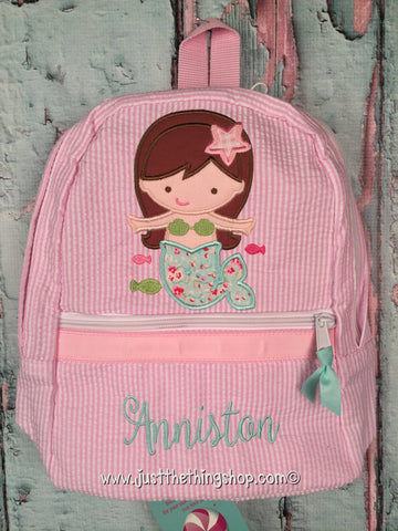 Mermaid 1 Applique Backpack - Just The Thing Shop