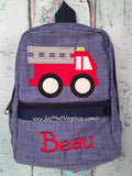 Fire Truck Backpack - Just The Thing Shop