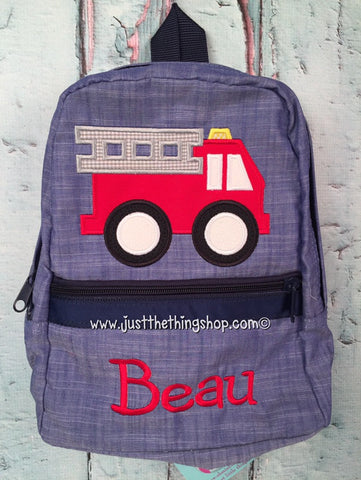 Fire Truck Backpack - Just The Thing Shop
