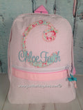 Scribble Applique Monogram Backpack - Just The Thing Shop