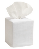 White Linen Monogramed Tissue Box Cover - Just The Thing Shop